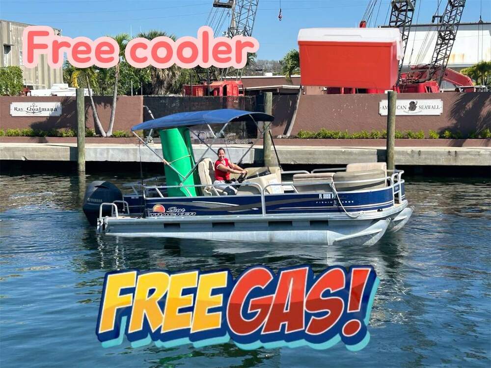 Roadrunner pontoon with free gas and free cooler