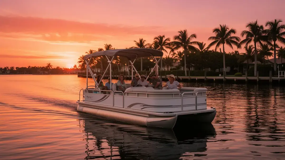 Evening cruise on the water near Boca Raton